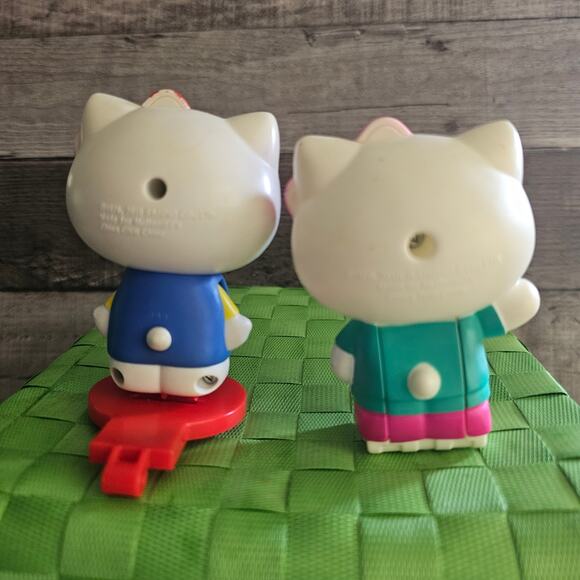 Lot 2 Sanrio 2015 Hello Kitty McDonald's Happy Meal Toy Sticker Stamp Embossing - Picture 2 of 5